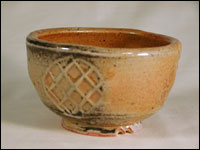 Small Altered Bowl - shino glaze